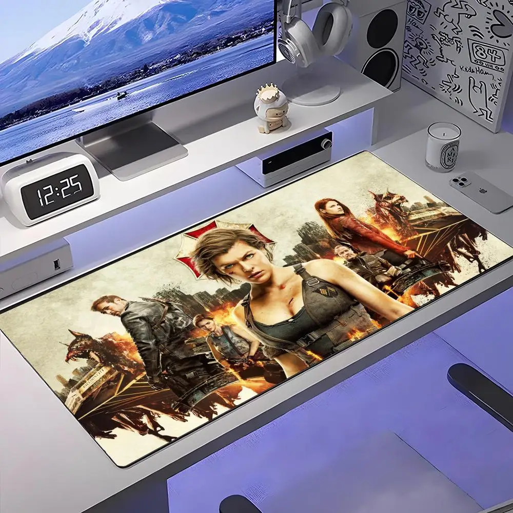 ホットムービーズ レジデント・イビルズ マウスパッド 大型 滑り止めゴム製 ゲーミングマウスパッド 耐久性のあるデスクパッド 厚い縁取り オフィスに最適