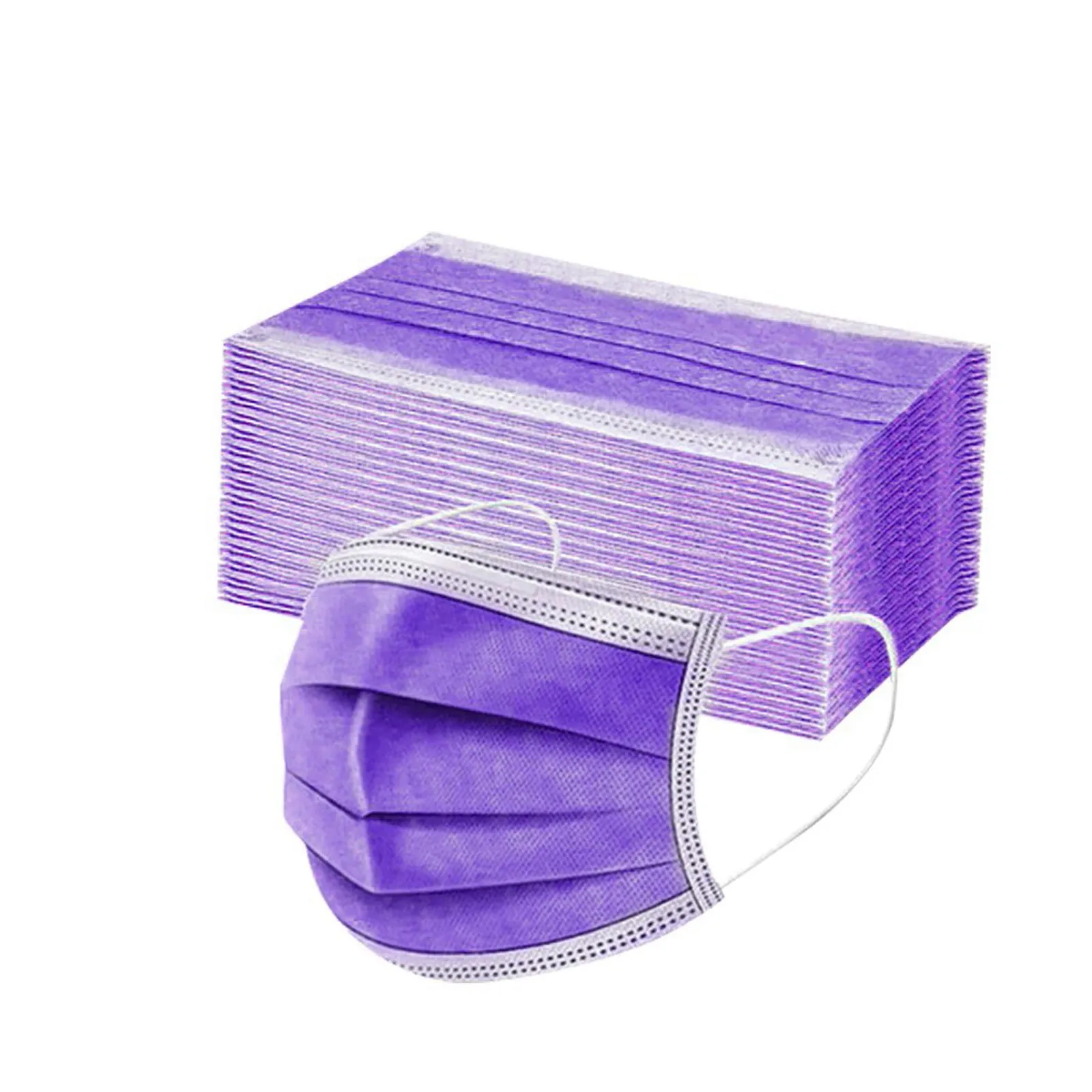 50 Stück Damen Herren Feste Einweg-Gesichtsmaske 3-lagig mit Ohrschlaufen Anti-PM2.5 Maske – Detail 8
