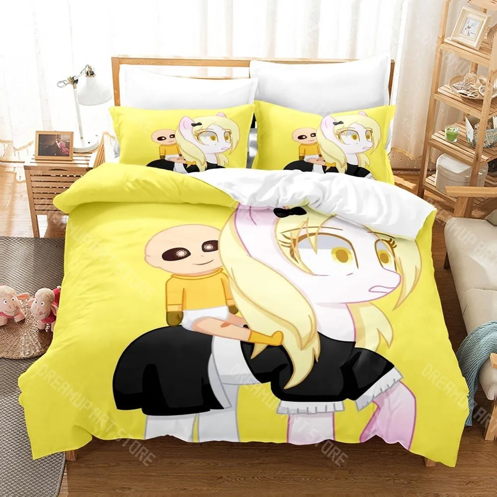 3D Printed Game Baby In Yellow Bedding Set for Boys Girls Duvet Cover Pillowcase Twin Queen King Full Single Double Sizes