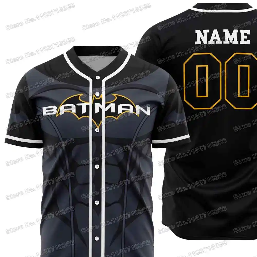 Kaus Jersey kartun Gym Super dapat disesuaikan permainan Baseball Golf memancing berkemah kaus gambar cetak nomor nama pribadi