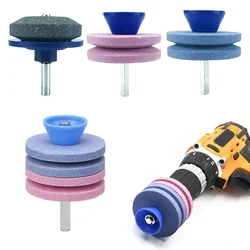 Lawn Mower Sharpener Four-layer Whetstone Lawnmower Blade Sharpener Single Double Layer Grinding Drill Electric Drill Sharpener