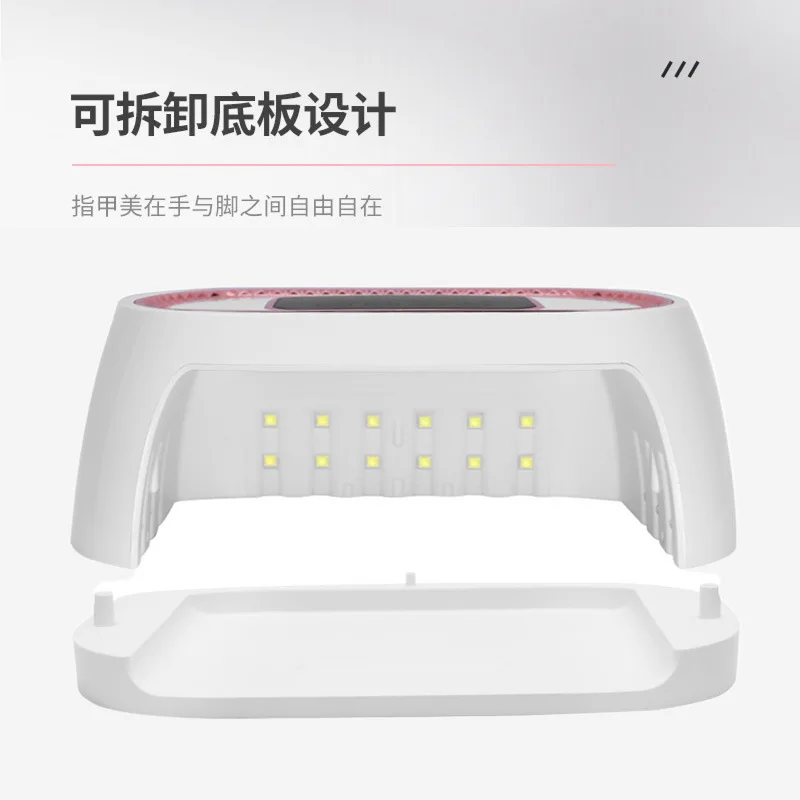 クロスボーダーネイルランプ 80W ネイルジェル硬化ライト 光線療法ランプ インテリジェント誘導ネイルベーキングランプ ネイルサロン用