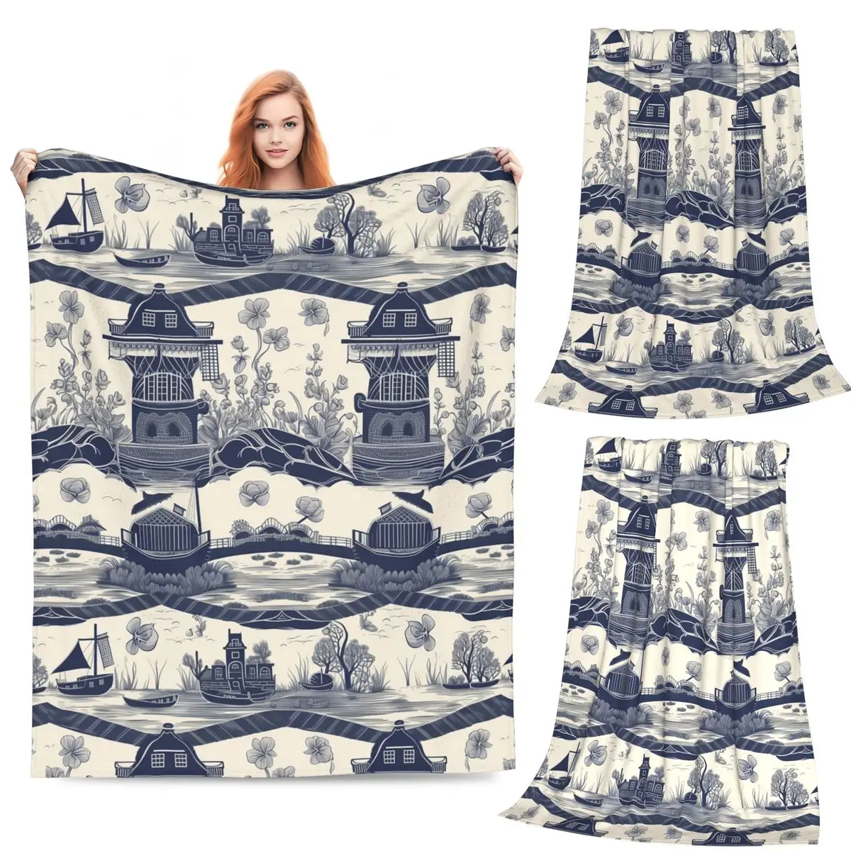 

Голландские ветряные мельницы по воде, фланелевое одеяло для дивана, теплое одеяло для дивана, постельные принадлежности, офисные пледы, покрывало, одеяло
