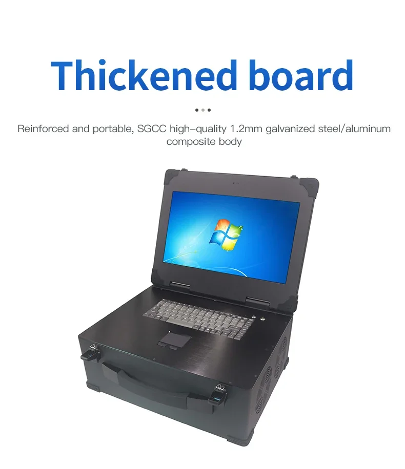 2025年ホットセール 工業用ポータブルコンピュータワークステーション（一体型スクリーンとキーボードサーバーシャーシ搭載）