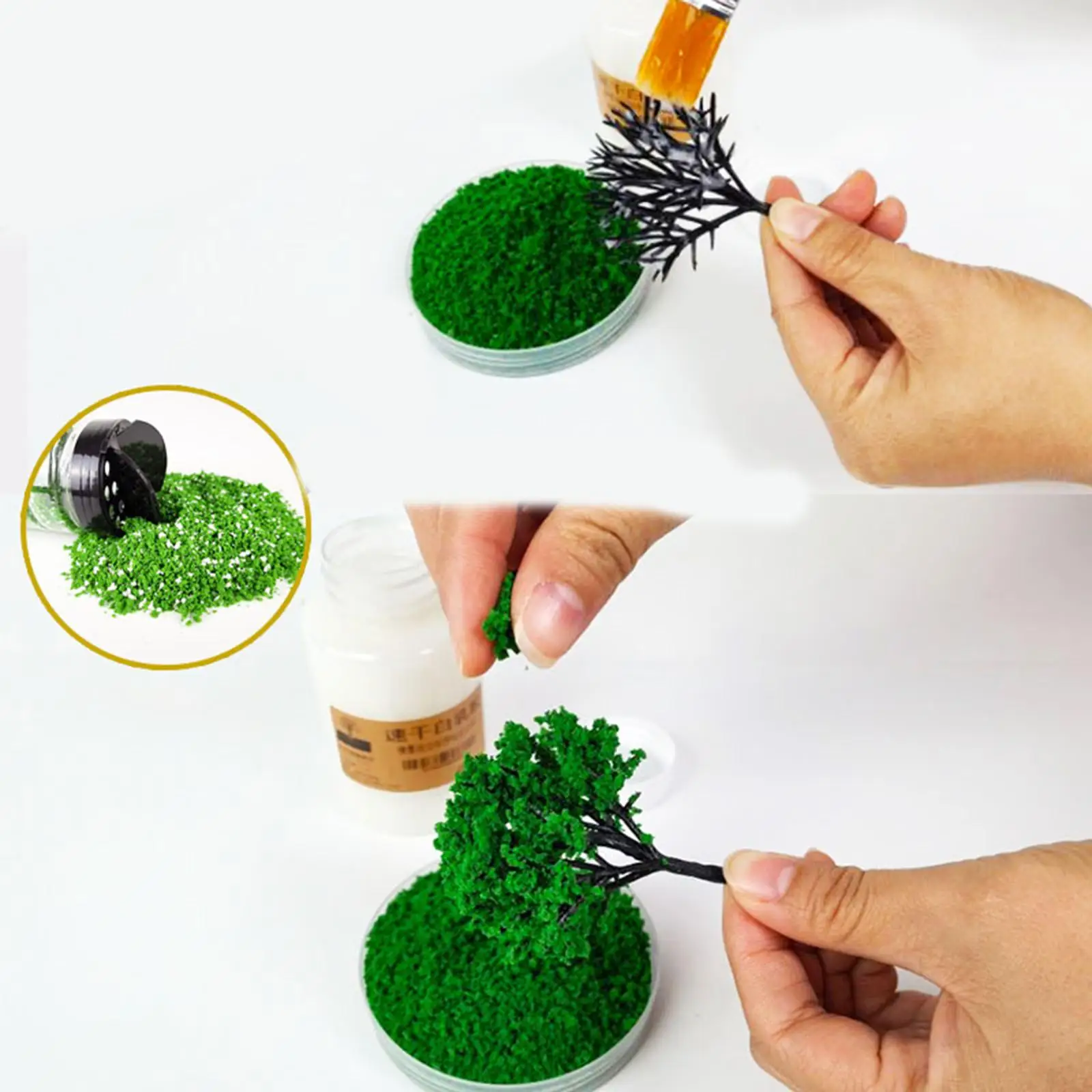 Realistic Miniature Tree Powder Scenery Mini Diorama Grass Powder for Model Railway Architecture Building Materials Garden Decor