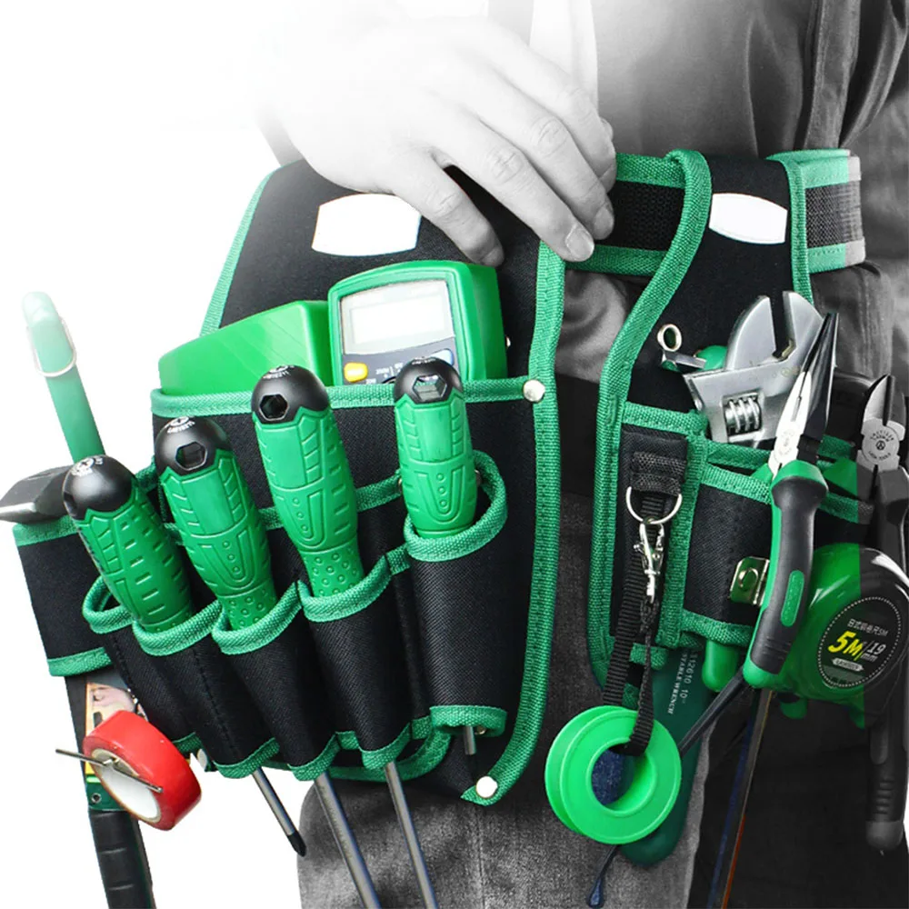 Multifunctional Tool Bag oxford Fabric Tool Belt Screwdriver Kit Holder Tool Bag Pocket Pouch Bag Electrician Waist Pocket Case