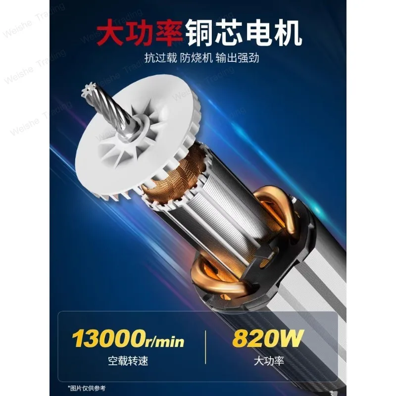 Angle grinder, polisher, hand grinder, hand-held cutting and polishing machine, power tool