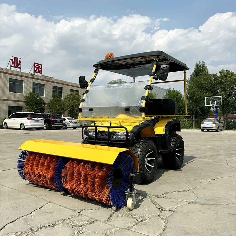Automatic Four Wheel New Electric ATV Snow Sweeper Machine Garden Tractor Core Engine Gear Automatic Start Snowplow