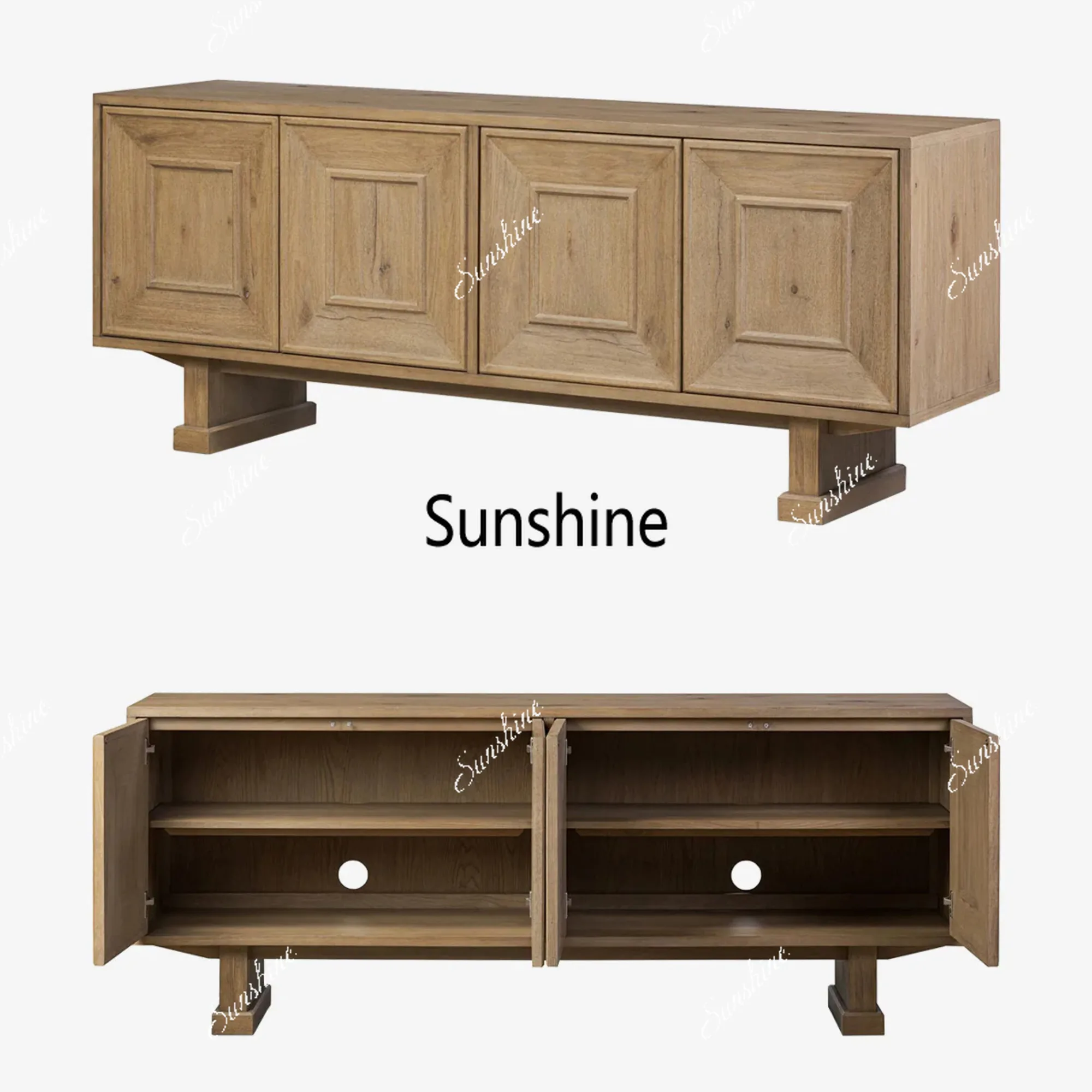 

Solid Wood Entrance Cabinet American Luxury Sideboard for Home & Hotel Furniture New Living Room Storage Cabinet