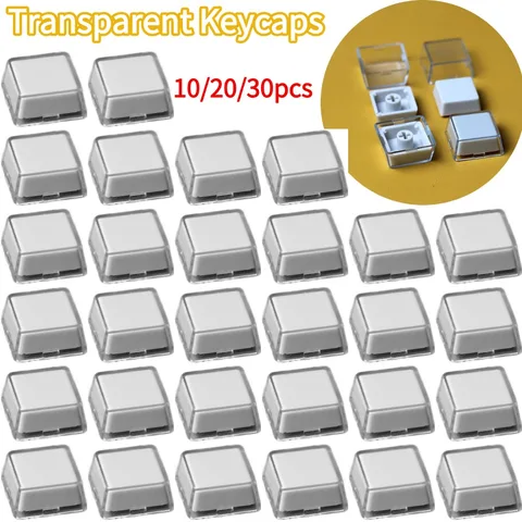 Transparent Keycaps Double-layer Keycaps Removable Paper Clips Custom…