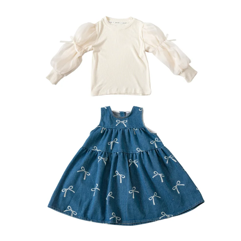 Baby Girl Knitted Sweater Dress Suit 2 Pieces Set Girls Clothes 2 to 8 Years Children Clothing Sets Costume Outfits 2pcs Garment