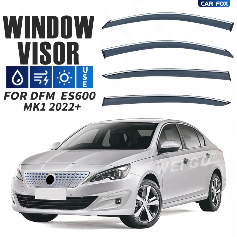 

For DongFeng DFM ES600 2022+ Car Car Window Visor Awning Shelters Windshield Side Window Rain Sun Shade Auto Accessories