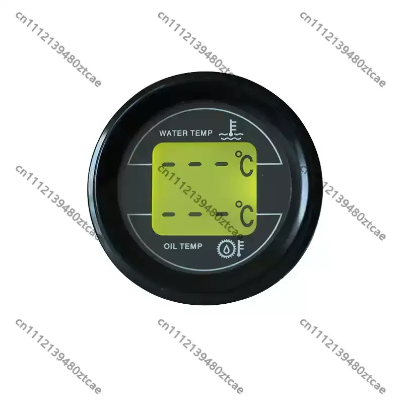 Universal LCD Instrument 12V24V Water Oil Temp Voltage Timer for Construction Vehicle