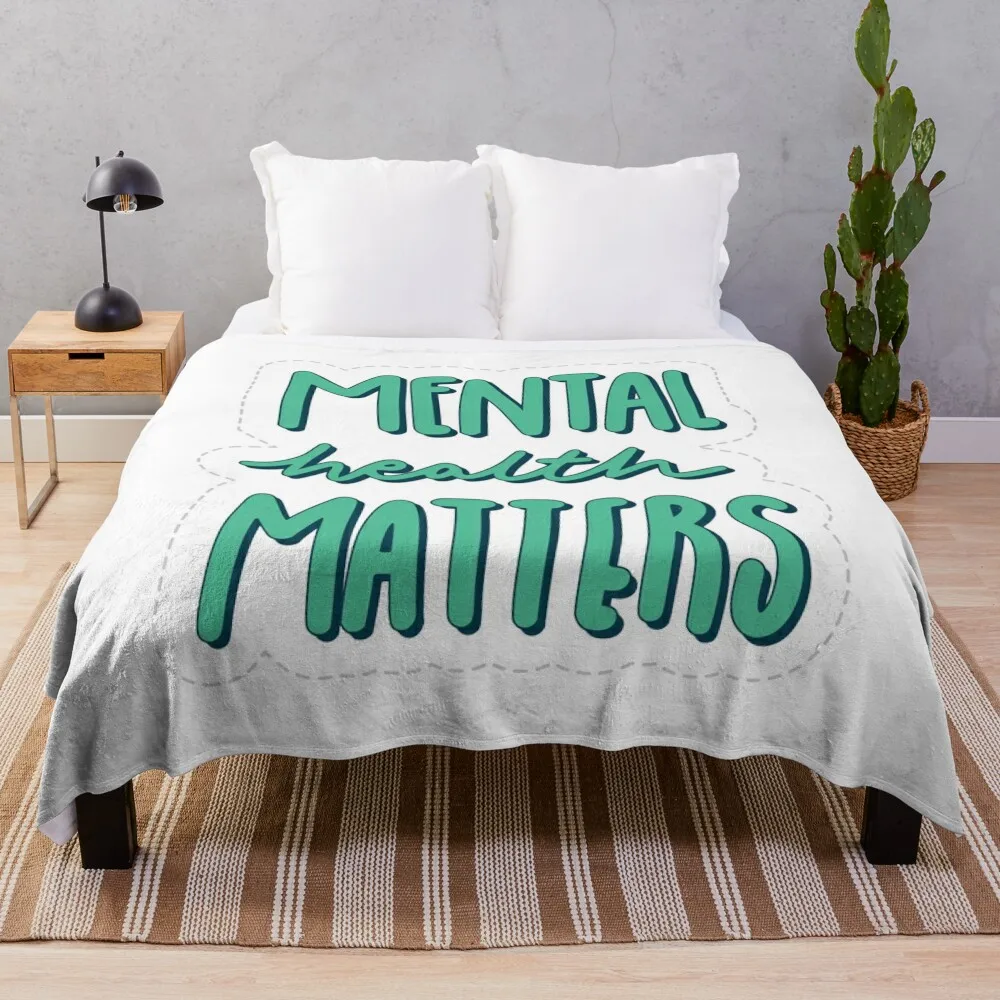 

Mental Health Matters Throw Blanket christmas gifts sofa bed Vintage Luxury Thicken Blankets