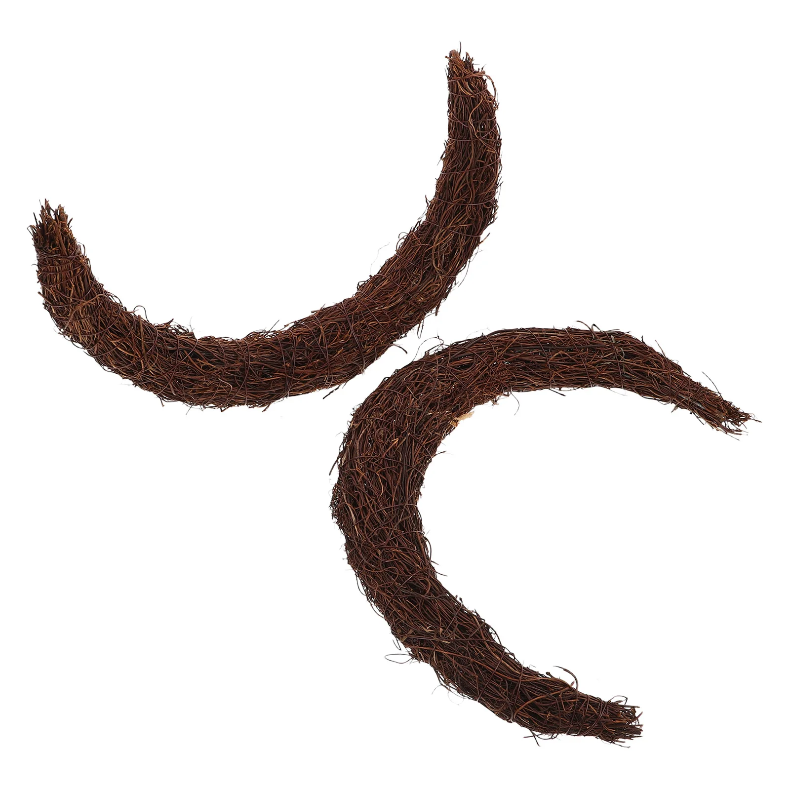 

2Pcs Moon Vintage Rattan Wreath Christmas Decorative Vine Branch DIY Door Wall Hanging 25cm Rattan Vine Branch Wreath