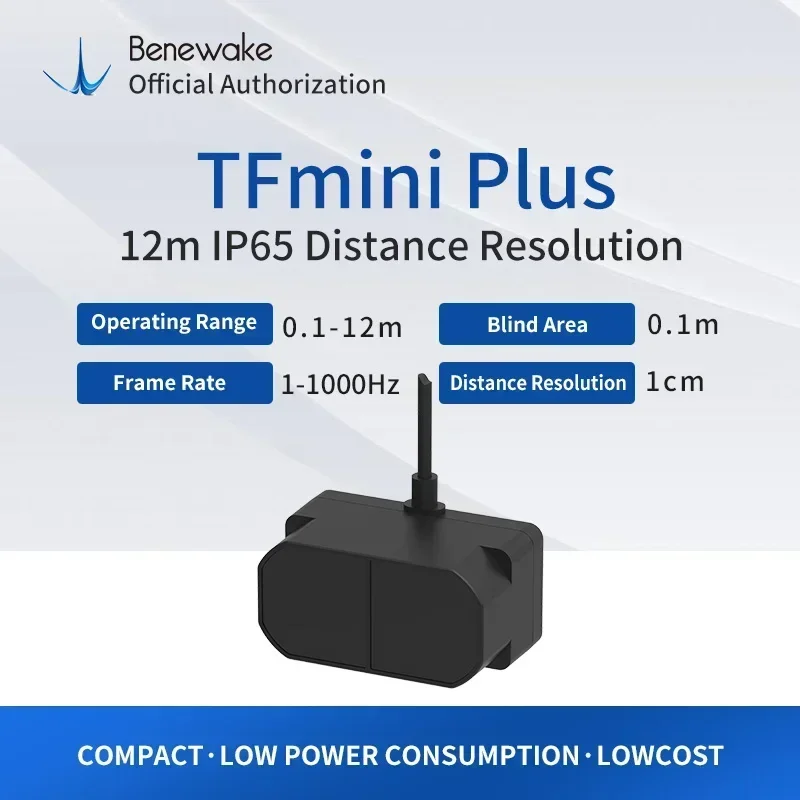 TFmini Plus 12m IP65 Protected LiDAR ToF Obstacle Avoidance Fixed High Industrial Inspection Support Pixhawk