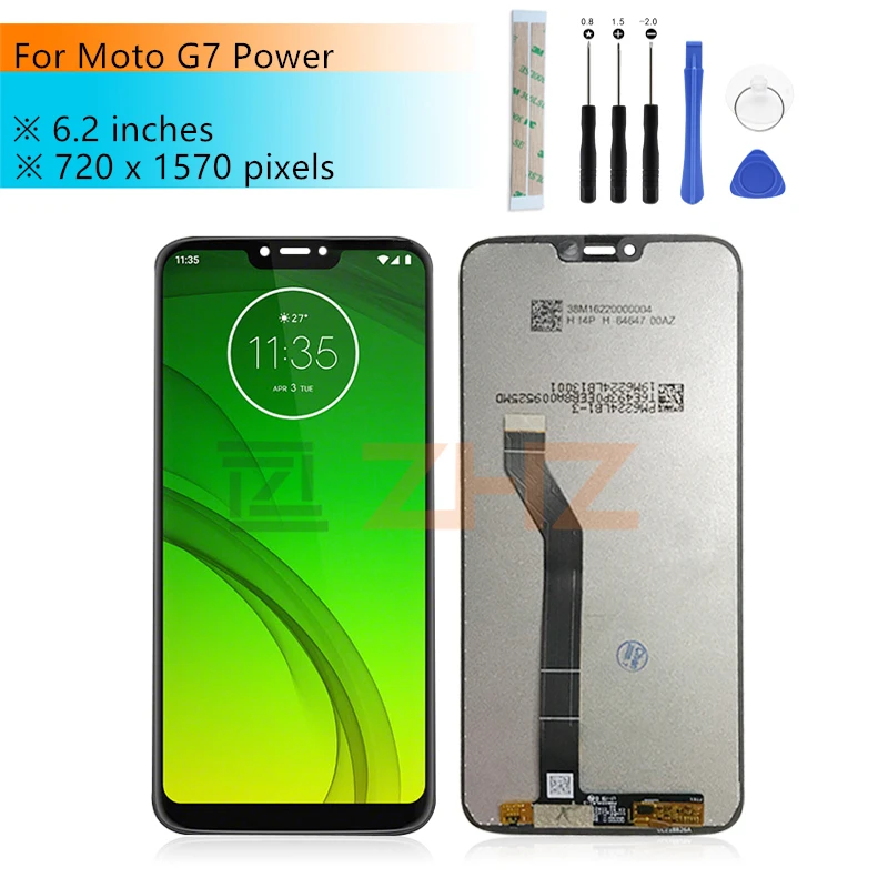 For Motorola Moto G7 Power LCD display touch screen digitizer Assembly For Moto G7 Power lcd replacement Repair Parts 6.2