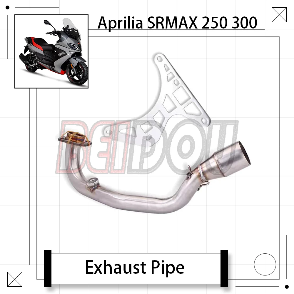

Для Aprilia SRMAX 250 SR MAX 250, передняя часть выхлопной трубы мотоцикла, большой шестигранный хвостовой глушитель из углеродного волокна