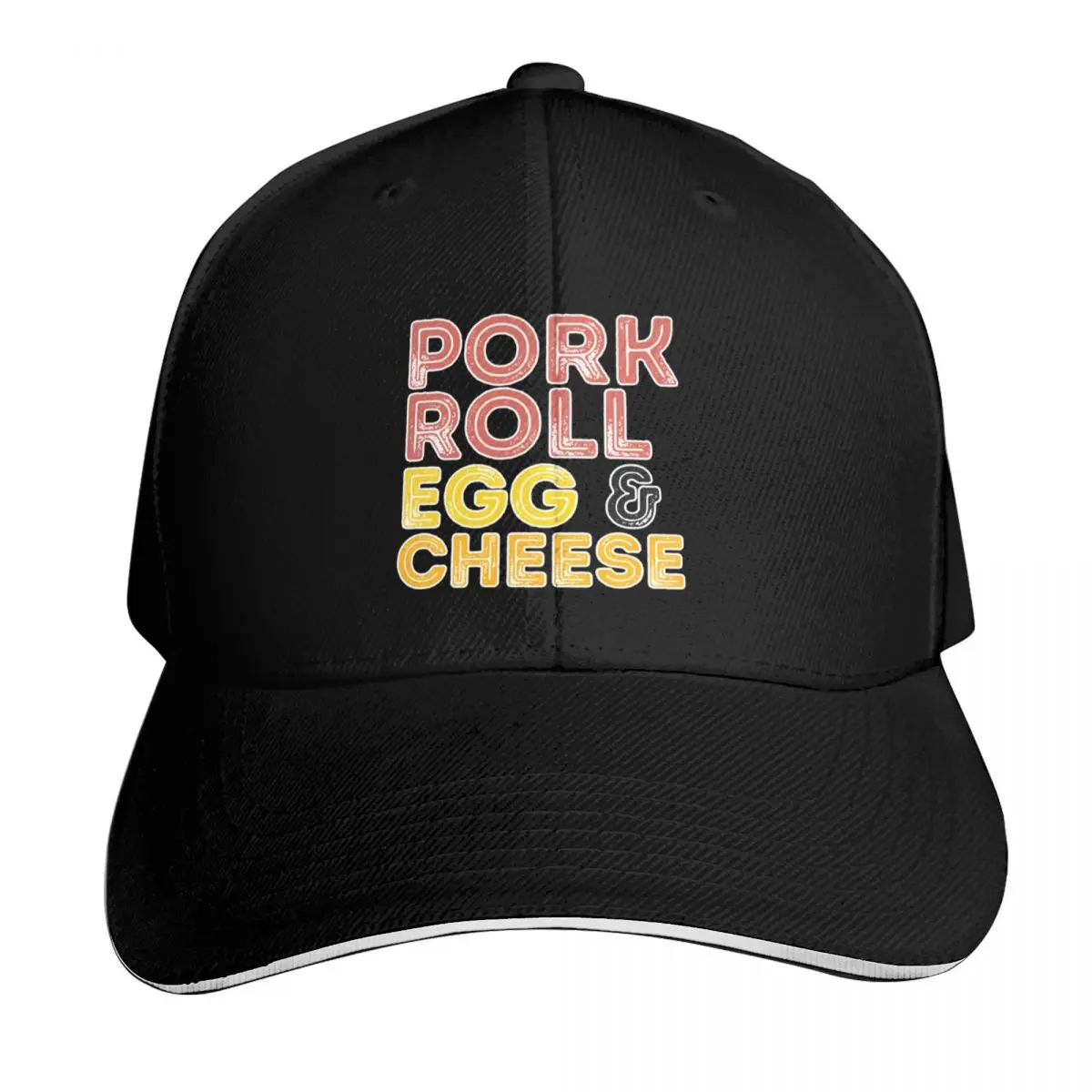 Pork Roll Egg and Cheese Baseball Cap Casual Daily Wear Quick Dry Performance Cotton Twill Breathable