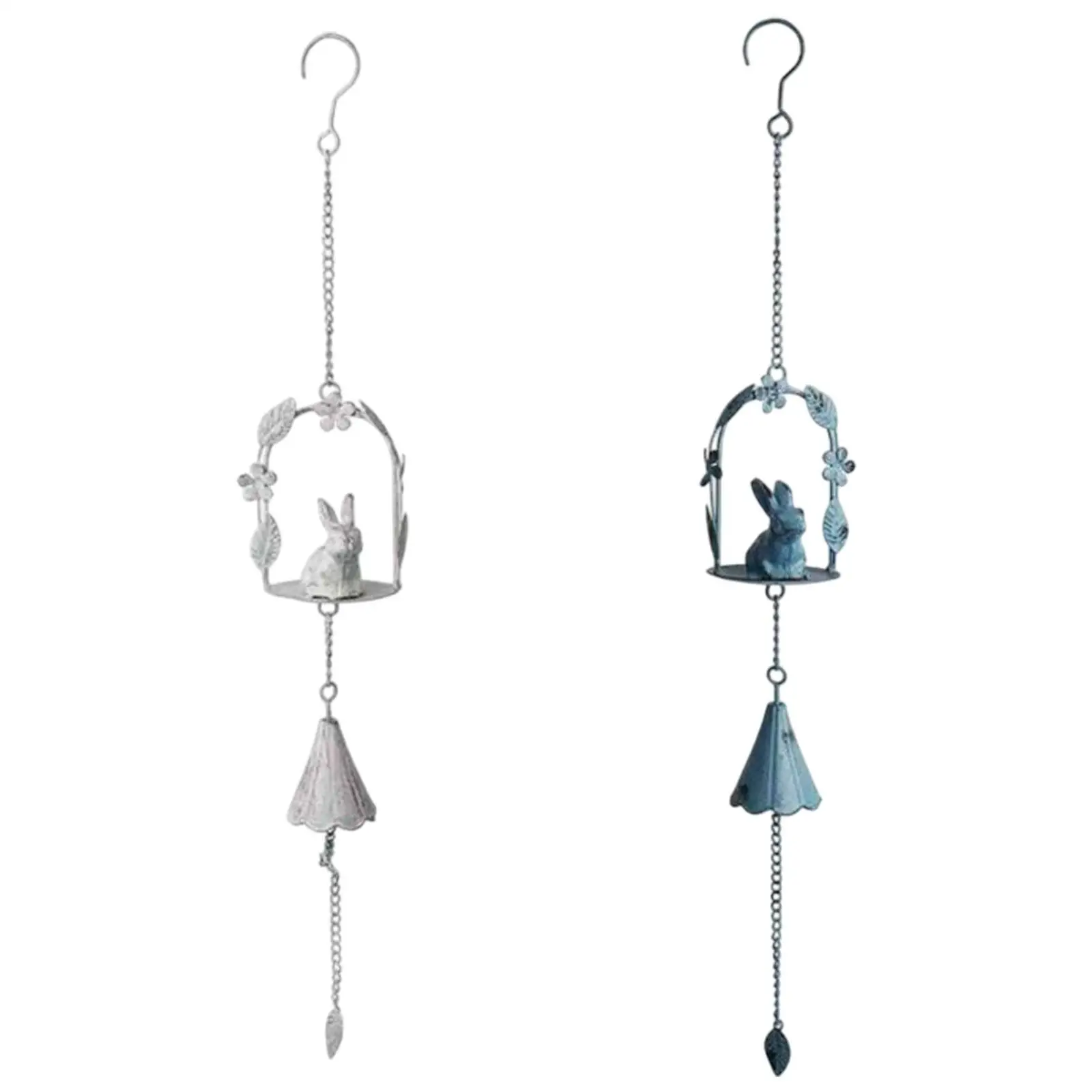 

Винтажный стиль кролик колокольчик креативный настенный орнамент металлический подвесной орнамент