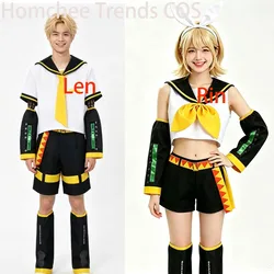 Homchee Trends COS Anime Men Len Cosplay Costume Anime Women Rin JK Uniform for Comic Con Outfits