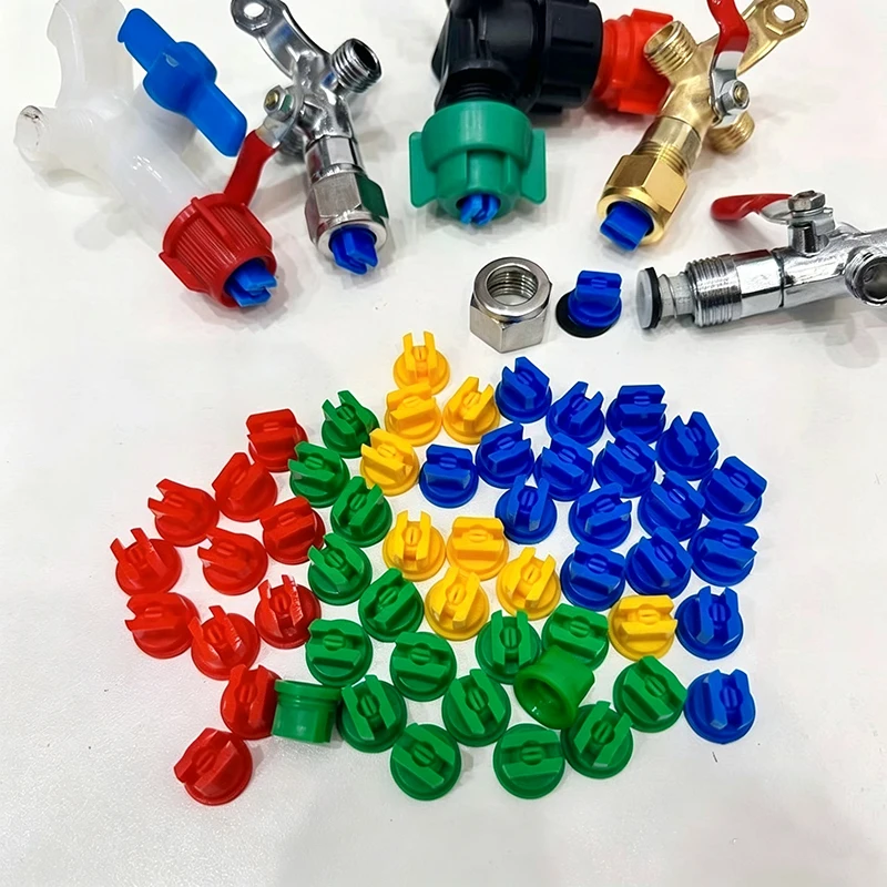 100PCS Agriculture Pesticide Spray Boom Jet Nozzle Tip High Pressure Flat Fan Shape Knapsack Sprayer Nozzle Angle110 Plastic