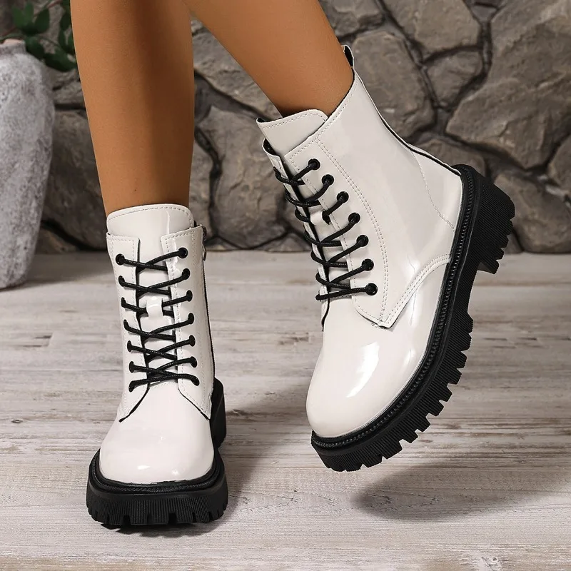 Internet Celebrity Heightened Platform 2025 New Versatile Booties Spring and Autumn Women's Single Boots