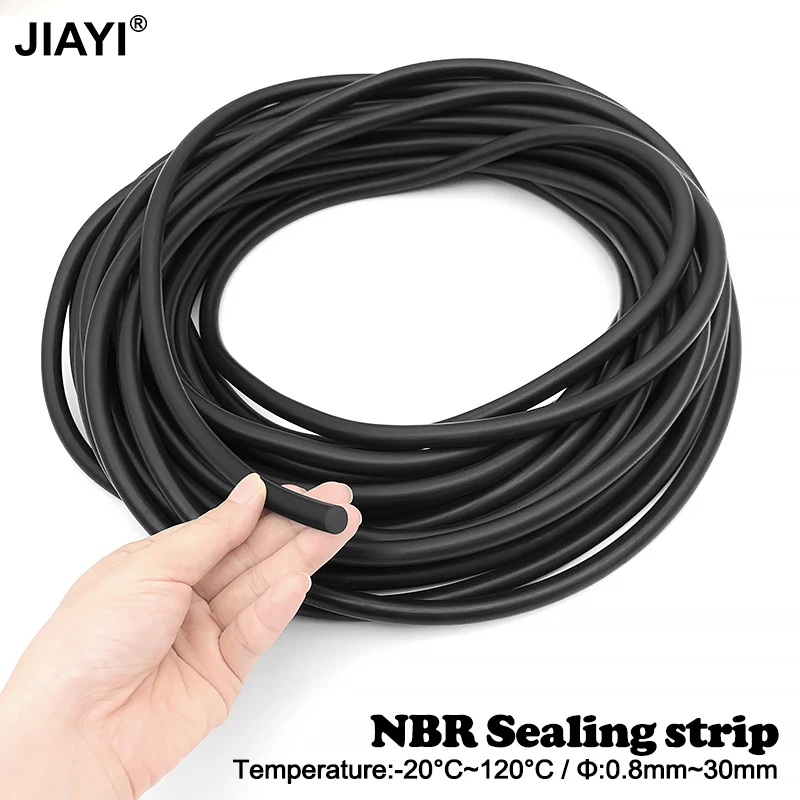 5M/10M NBR Rubber Strip Diameter 0.8 1 2 3 4 5 6 7 8 9 10mm Oil Resistance Heat-resistant O Ring Cord Anti-wear Sealing Gasket