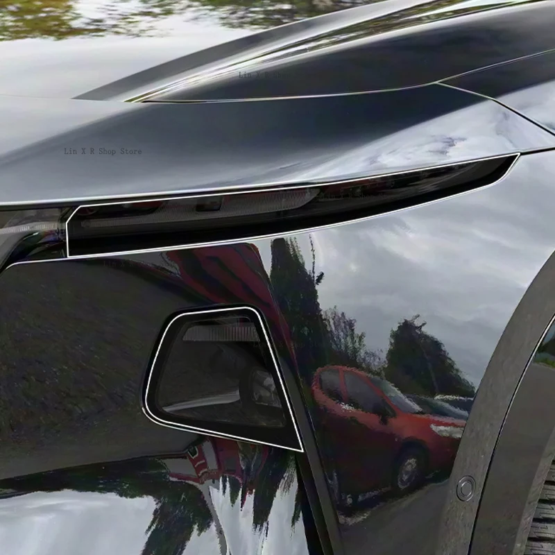 لمازدا cx-6/cx-6e 2025-2026 سيارة المصابيح الأمامية طبقة رقيقة واقية الجبهة كشافات غطاء المدخن الأسود طبقة من البولي يوريثان الملحقات ملصق