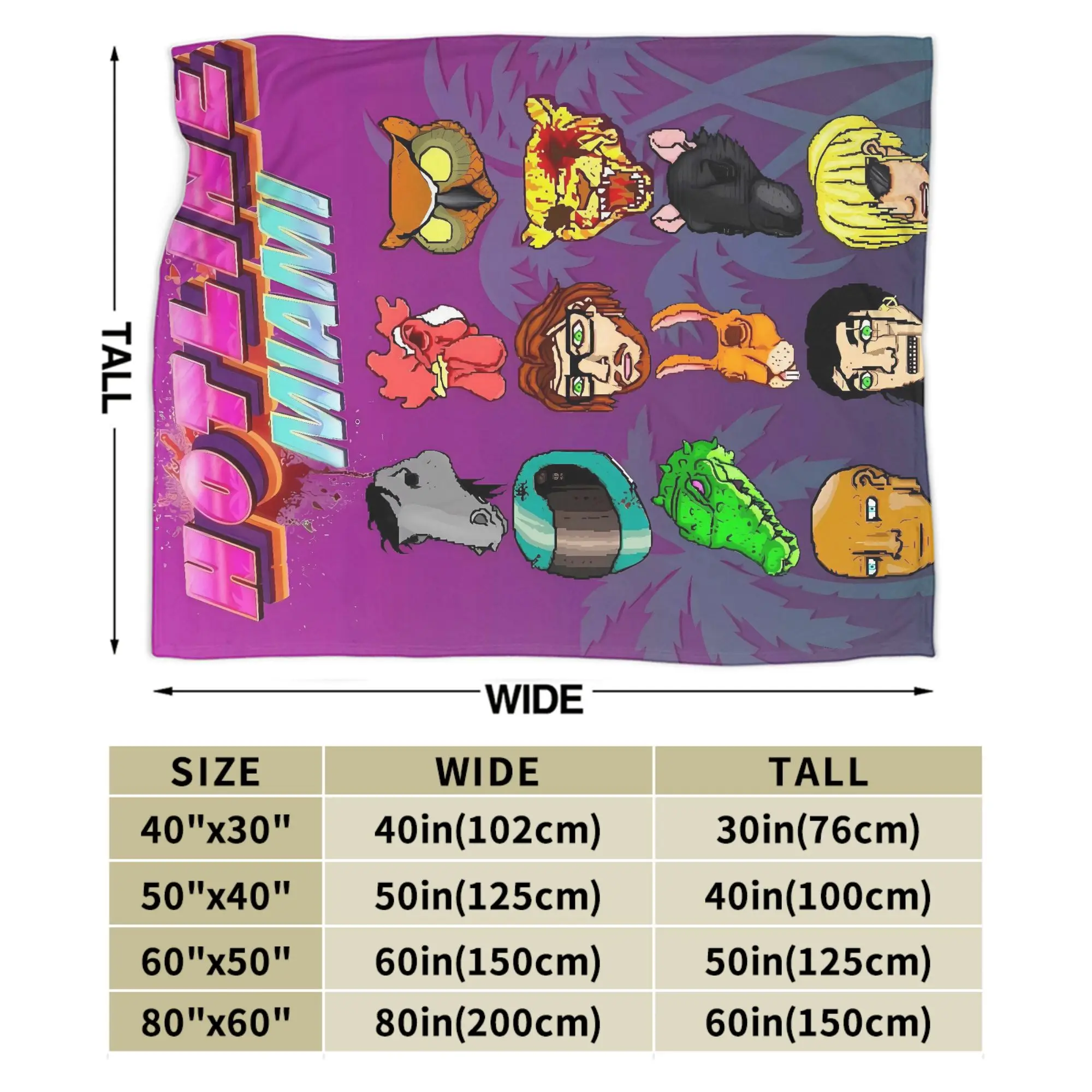 الخط الساخن ميامي لعبة بطانية جودة لينة رمي بطانية الشتاء الزخرفية الأريكة السرير الجدة المفرش #6