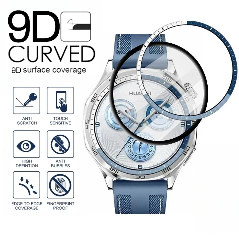 9D Curved Screen Protector for Huawei Watch GT 5 46MM Protective Film on Smart Watch GT5 46 MM Note Glass