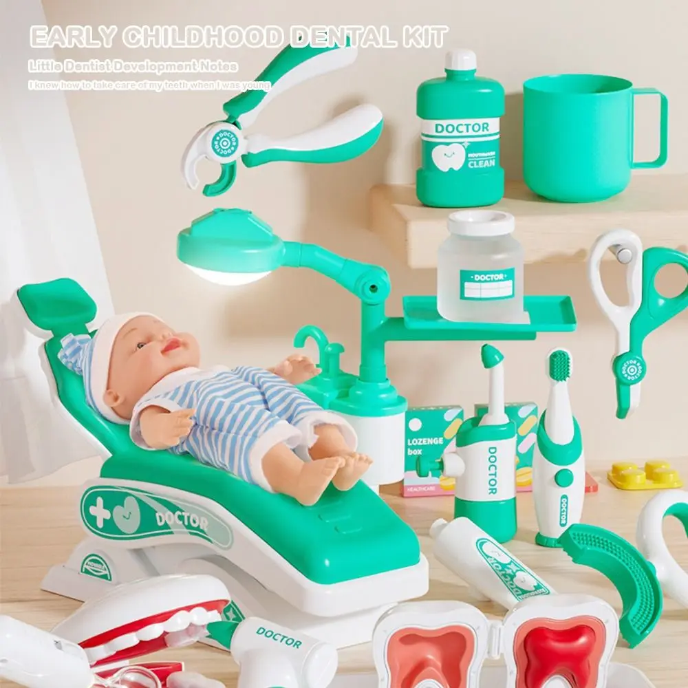 New Plastic Doctor Toy Set Pretend Play Gifts Dentist Game Accessories Play Gift Simulated Medical Tool Educational Play