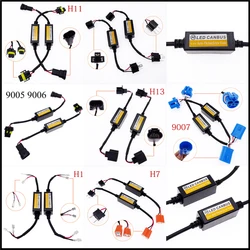 1 Pair  H1 H4 H7 H11 9006 9007 Harness Adapter Car Headlight Canbus Decoders Warning Resistor Canceller Anti Flicker Error Free