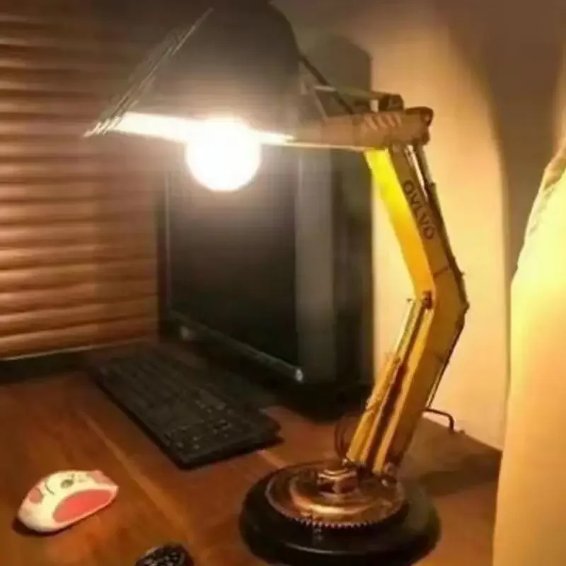 Digger Desk Lamp LED Night Light Children's Sleep Accompany Light Night Unique Bedside Lamp for Bedroom Office Desktop