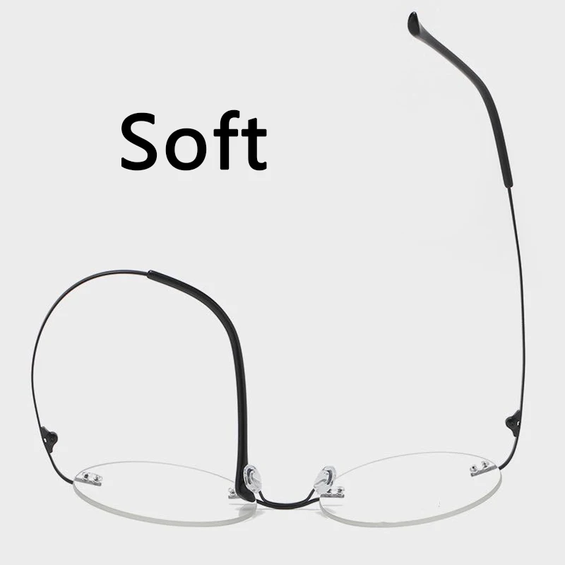 New Rimless Titanium Finished Anti Blue Light Reading Glasses Magnifier for Women Men Old Man Hyperopia Spectacles  +1.0~+4.0