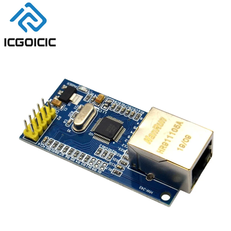 W5500 Ethernet Module – Hardwired TCP/IP, 32KB Buffer, SPI Interface, 5V Tolerant, for STM32 Arduino IoT Projects