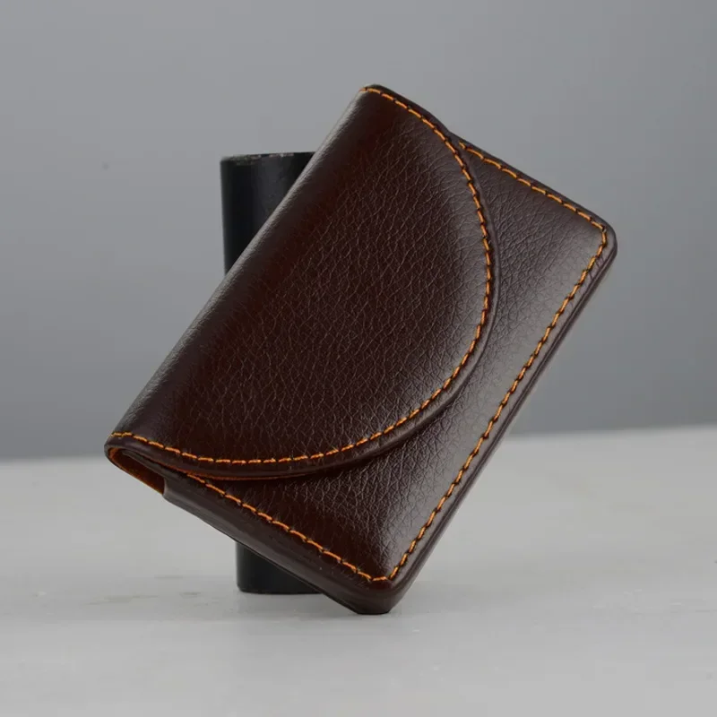 Bank Credit Card Holder Wallet ID Business Card Case Men Women Fashion Brown Black Coin Wallet Small Black Purse