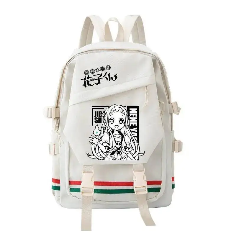 أنيمي لعبة أسود أبيض Jibaku Shounen المرحاض ملزمة Hanako-Kun طالب المراهقين الحقائب المدرسية حقائب الظهر