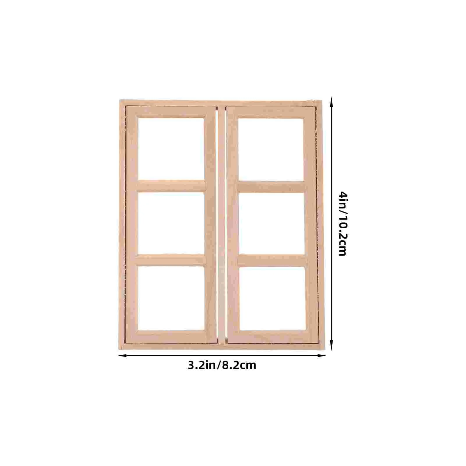 Miniature 12 Scale Dollhouse Door Window Model Wooden Frames Unpainted Craft Supply Realistic Furniture Home Decor Tiny