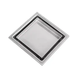 Floor Drain Shower Drain Stainless Steel Rustproof Hair Stopper Tiled Insert