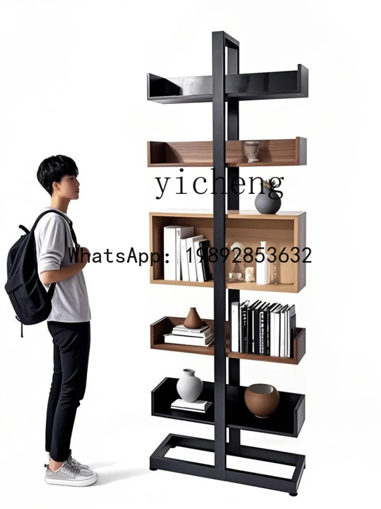 

J3 free installation floor bookshelf custom bookcase cream wind picture book rack narrow slot