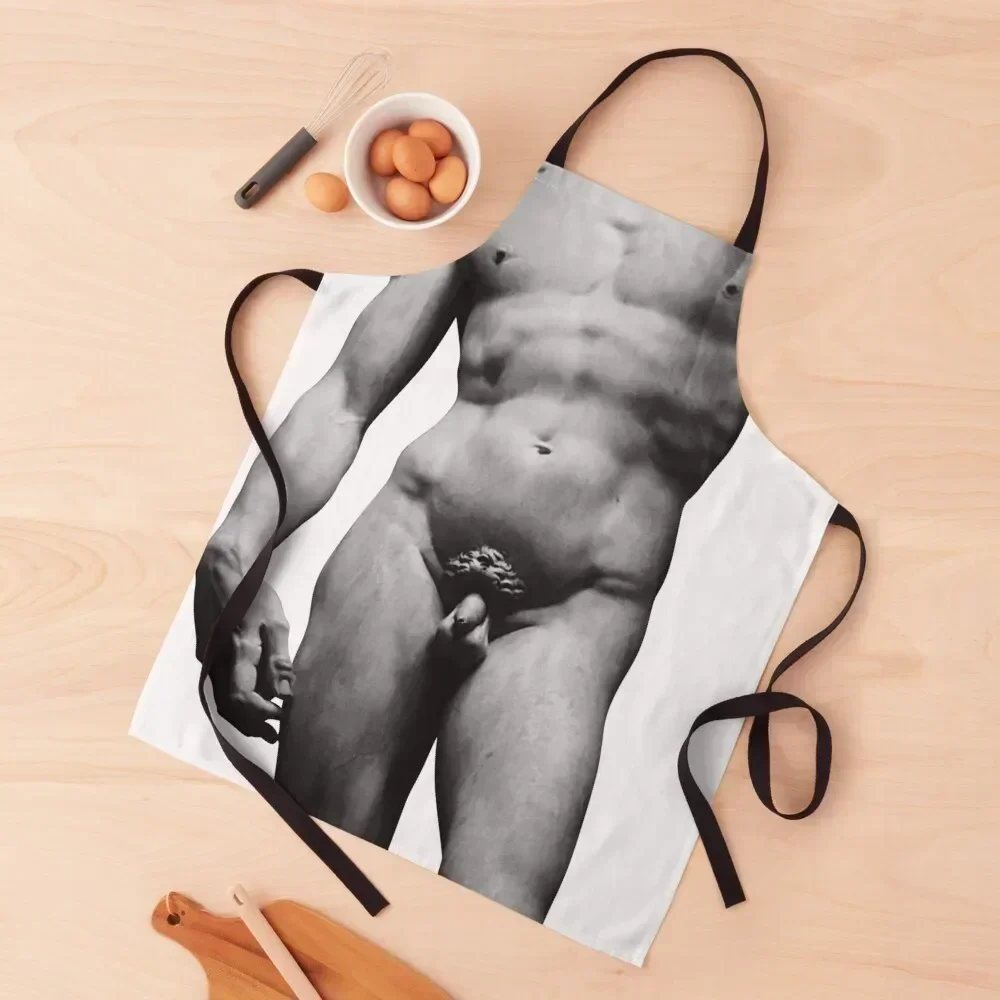 

David Sculpture Apron Costume Waiter Korean Barber Custom Apron