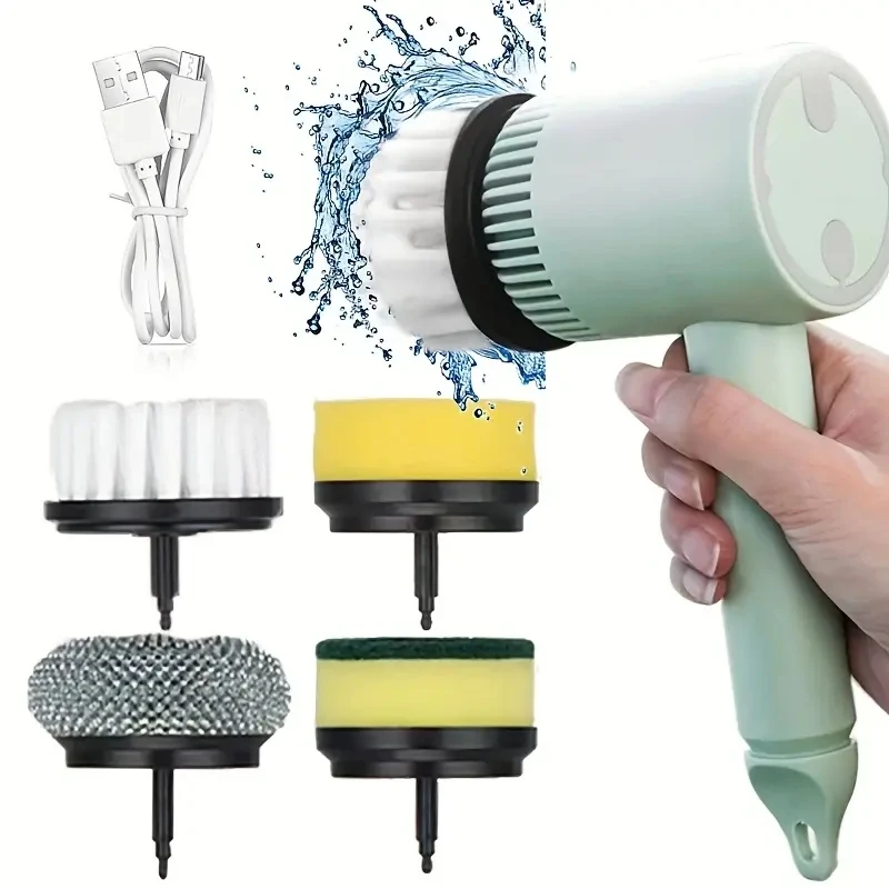 Electric Spin Scrubber, Cordless Electric Scrubber Brush for Cleaning, Hand Scrub Brush for Cleaning Bathroom Tub Floor Sink Til