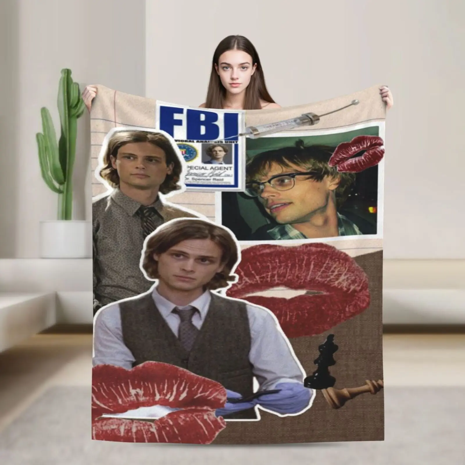 

Лучшее уютное фланелевое одеяло Spencer Reid для гостиной, легкое одеяло с популярной тематикой, подходит для дивана, сна, путешествий, общежития