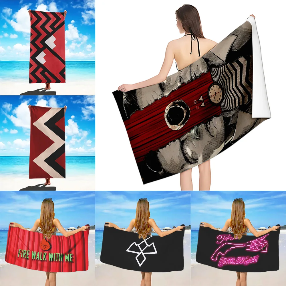 Twin Peaks Vintage Beach Towel Microfiber Sand Free Quick Dry Soft Sandproof Pool Towel Gift for Women Travel Gym Shower Camping