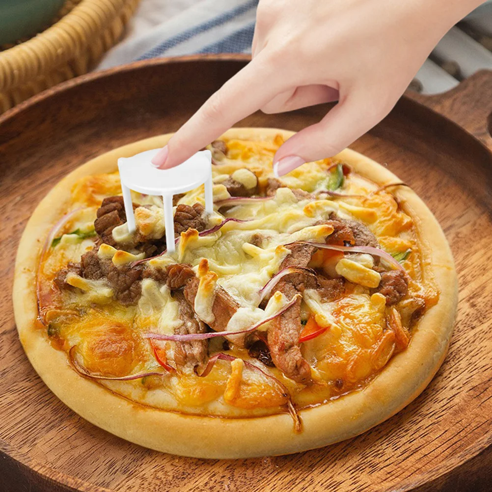 

200 Pcs Pizza Stand Pie Triangle Cookware Tripod Making Supplies White Container