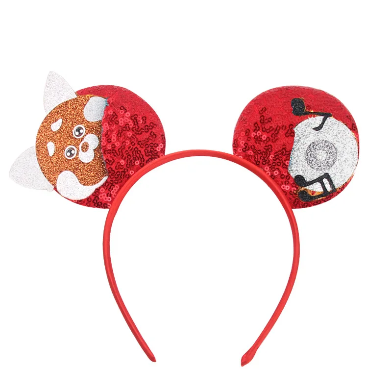 Niedliches 3,3'' Pailletten-Mausohren-Haarband ohne Schleife für Jungen, Frauen, Festival-Party-Kopfschmuck, Mädchen DIY Haaraccessoires – Detail 10