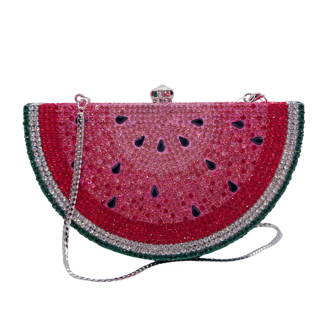 Clutch Watermelon Diamond Dinner Bag Party Dress Evening Bag Light Luxury Rhinestone Handle Ladies Bag