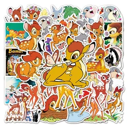 10/30/50 Uds. Pegatinas de dibujos animados de Disney Bambi Graffiti lindos calcomanías de ciervos portátil teléfono monopatín guitarra álbum de recortes pegatina de coche juguete para niños