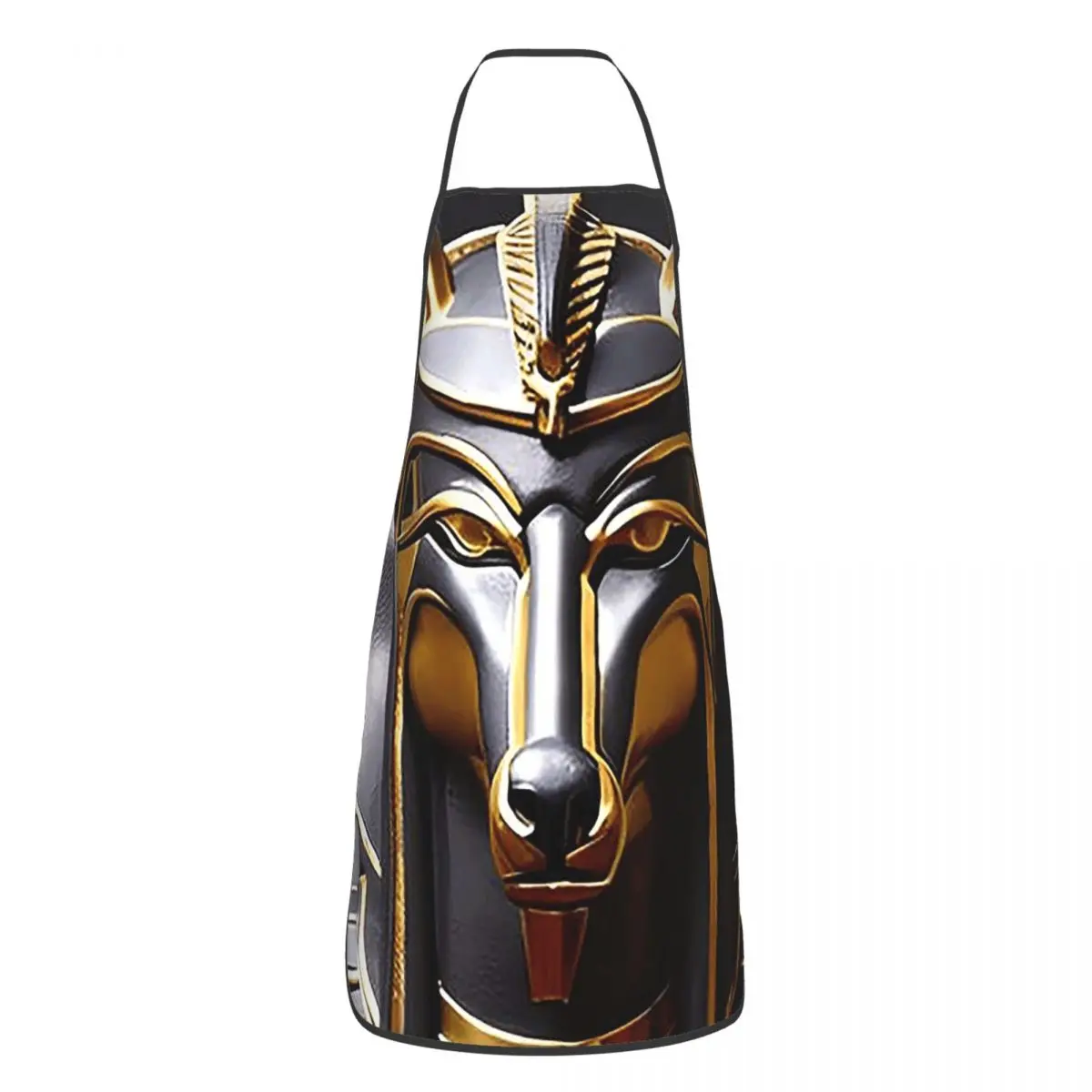 Old Egyptian God Anubis Apron Chef Cooking Tablier Sleeveless Bib Kitchen Cleaning Pinafore for Women Men Painting